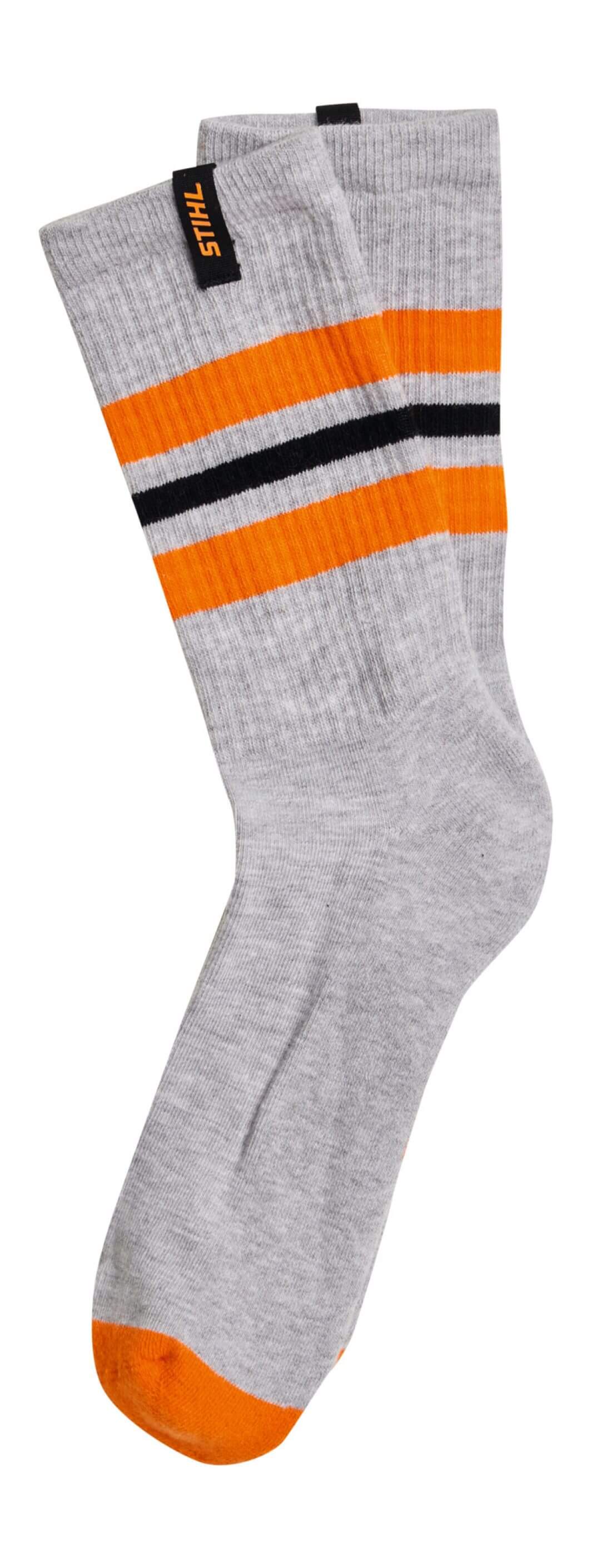 STIHL Socken Stripes 3er Set schwarz / weiß / grau