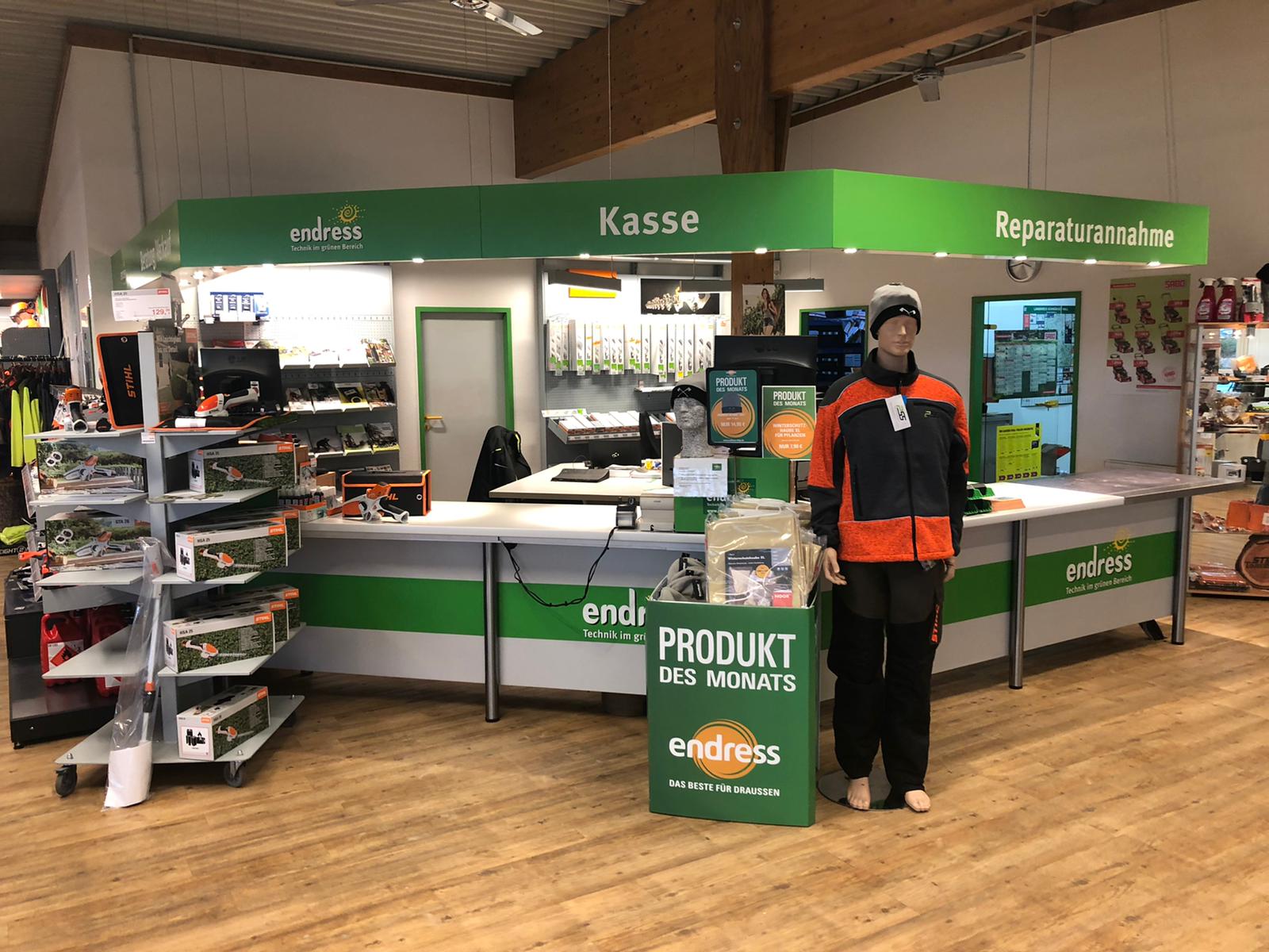 Endress-motorgraete-gmh-schwaebisch-hall-standort-stihl-werkstatt-gartentechnik-19 Endress Niederlassung Schwäbisch Hall mit Verkaufsraum Kasse