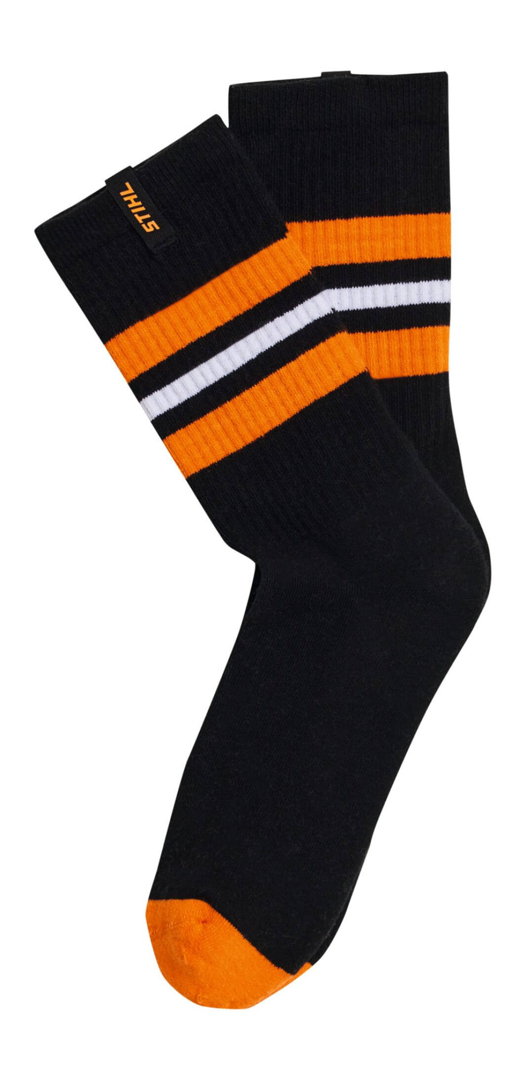 STIHL Socken Stripes 3er Set schwarz / weiß / grau