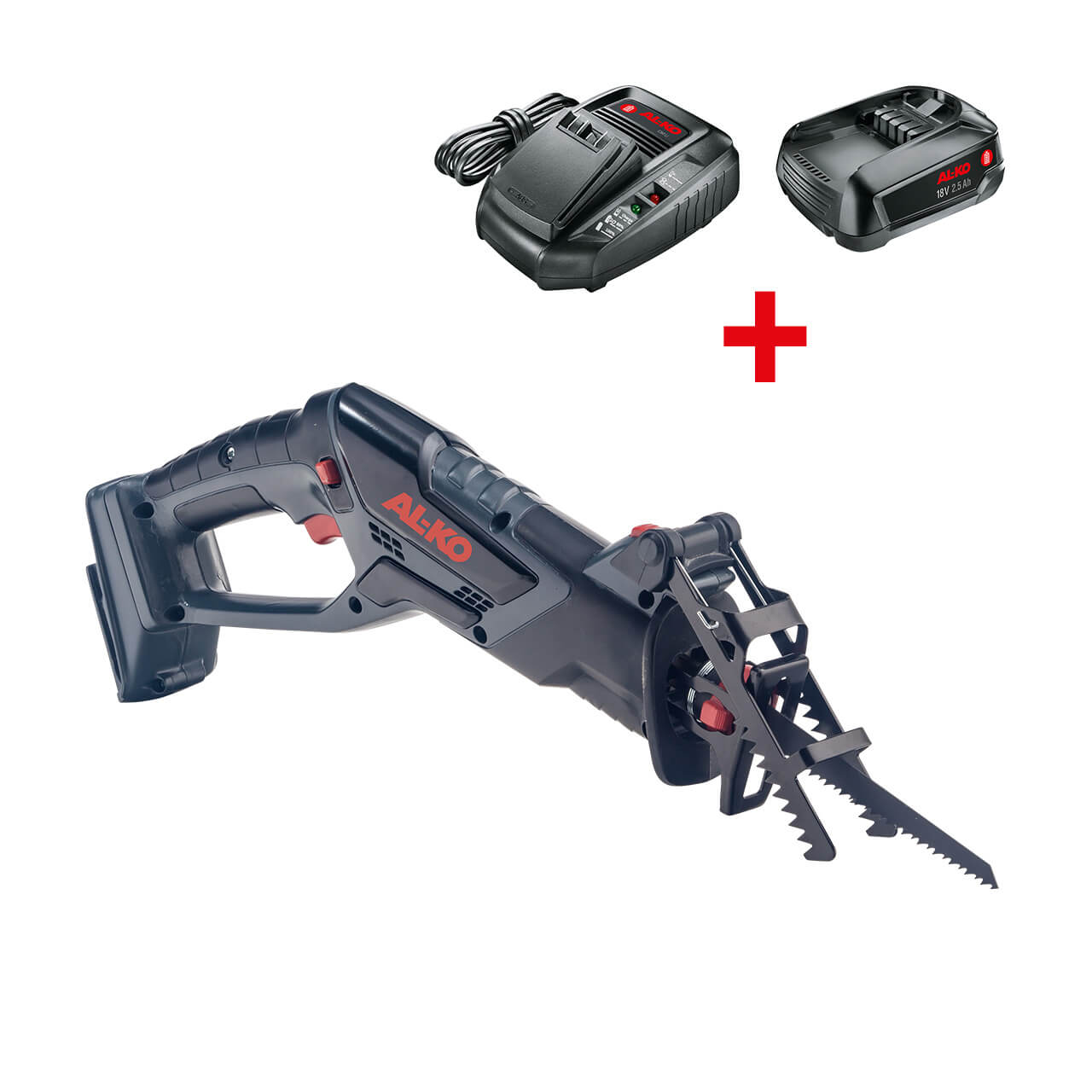 AL-KO 18V  Akku-Säbelsäge PS 1815 SET mit Akku und Ladegerät / 1 x 18Volt