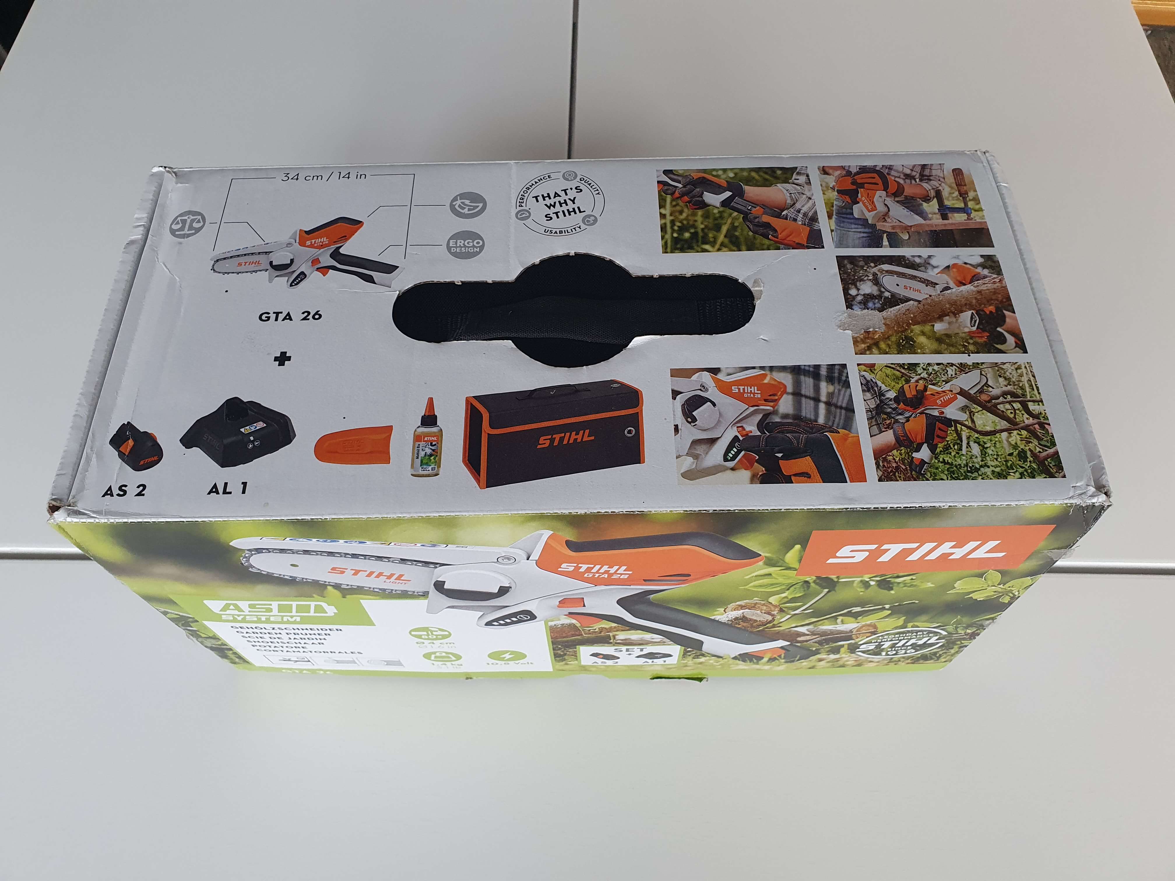 STIHL Akku-Gehölzschneider GTA 26 Set mit Akku und Ladestation - B-Ware