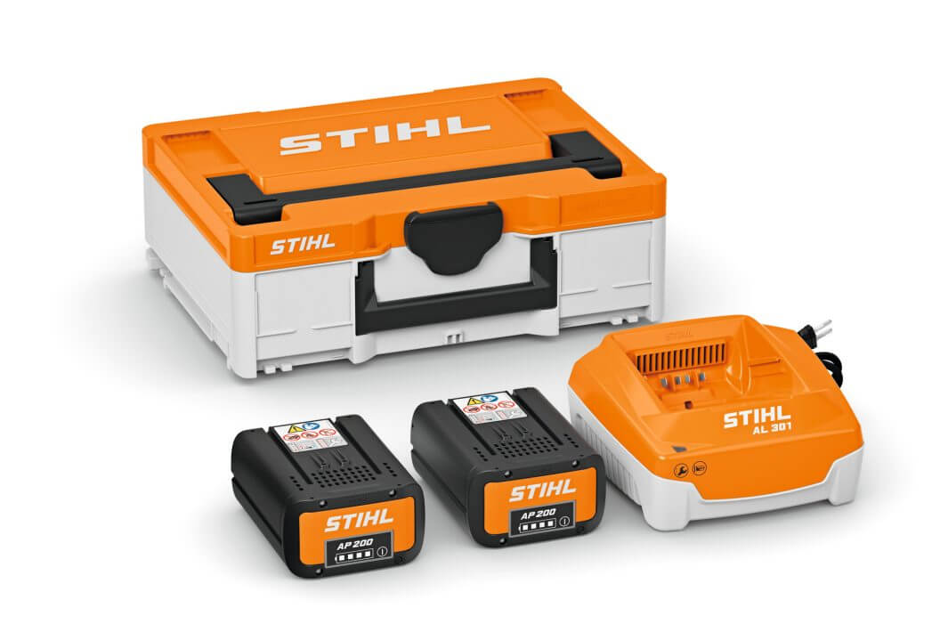 STIHL Akku-Box Power-Box 1  mit 2x AP 200 S und AL 301|AP-System